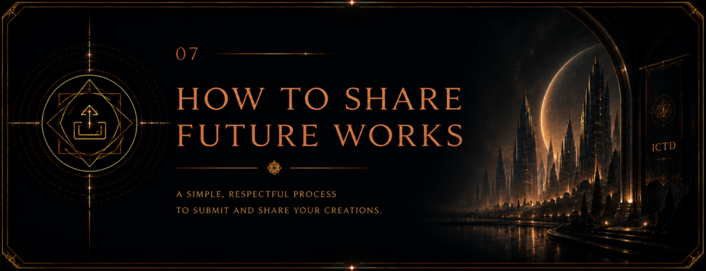 7. HOW TO SHARE FUTURE WORKS