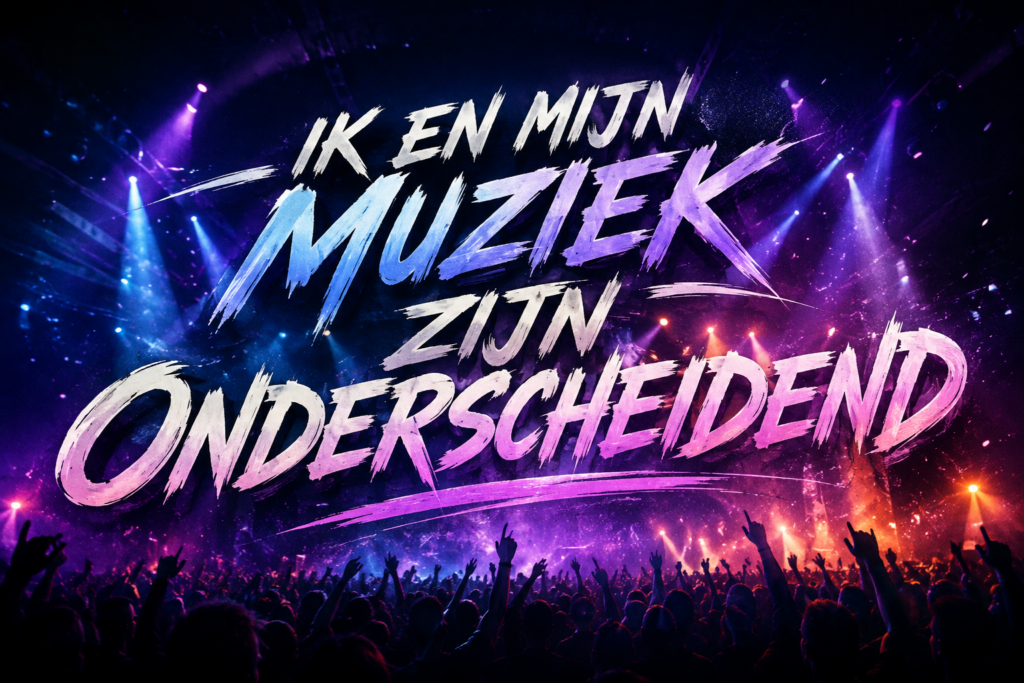Ik en mijn muziek zijn onderscheidend